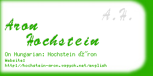 aron hochstein business card